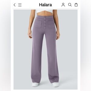 HALARA Women's Lavender Straight Leg Pants
